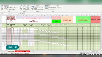 HOW TO CREATE LOAD COMBINATION  FOR STAAD PRO-EXCEL VBA-MACRO