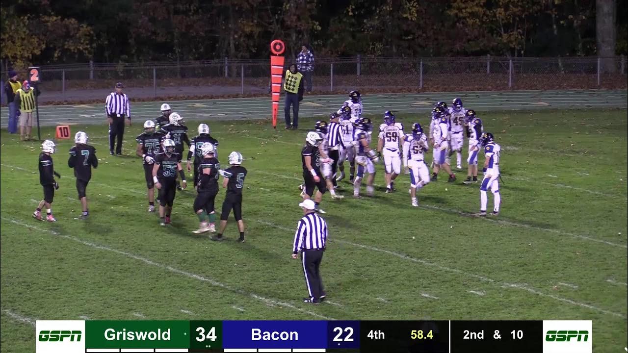 Griswold vs Bacon Academy 10282022 YouTube