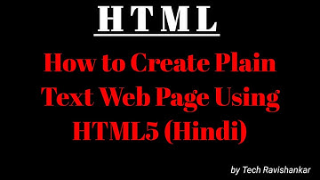 How to create plain text web page using html 5 (Hindi)
