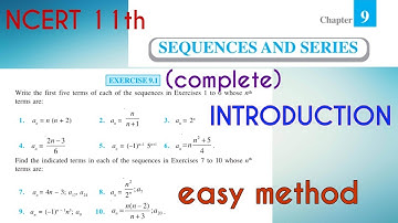 NCERT 11th Maths, Chapter 9(INTRO)#SEQUENCES AND SERIES, EXERCISE 9.1
