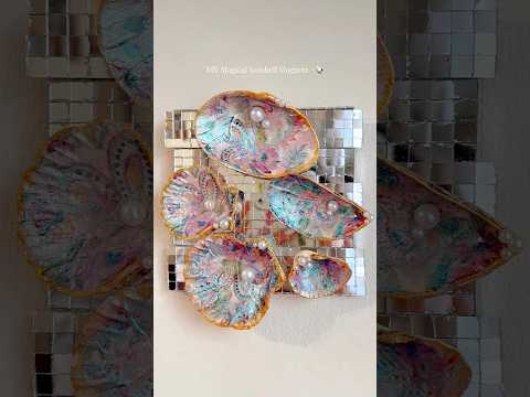 DIY Magical Seashell Magnets✨🐚 #diy #handmade #roomdecor #reels #craft #creative #shorts #seashell