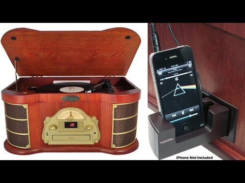 Pyle Home Vintage Wood Crafted Turntable With Am Fm Radio Cd Pyle Home Vintage Wood Crafted Turntable With Am Fm Radio Cd Player Cassette Deck Ipod Dock