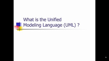 What is the Unified Modeling Language (UML) ?
