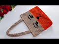 لعشاق التميز: "طريقة عمل حقيبة كروشيه (توتي باج) بوجه حيوان لطيف للمبتدئين!"Crochet tote bag