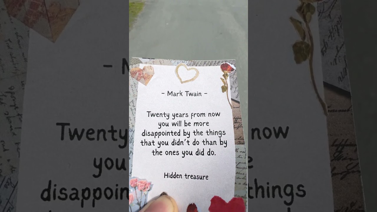 A famous quote by Mark Twain 