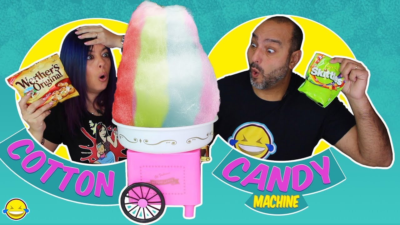 DIY GIANT SKITTLES COTTON CANDY MACHINE Hacemos Algodón de Azúcar con