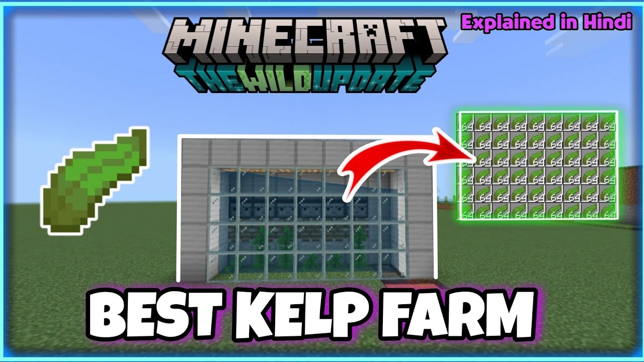 Kelp Farm in Minecraft 1.19 | Automatic Kelp Farm | Kelp farm tutorial ...