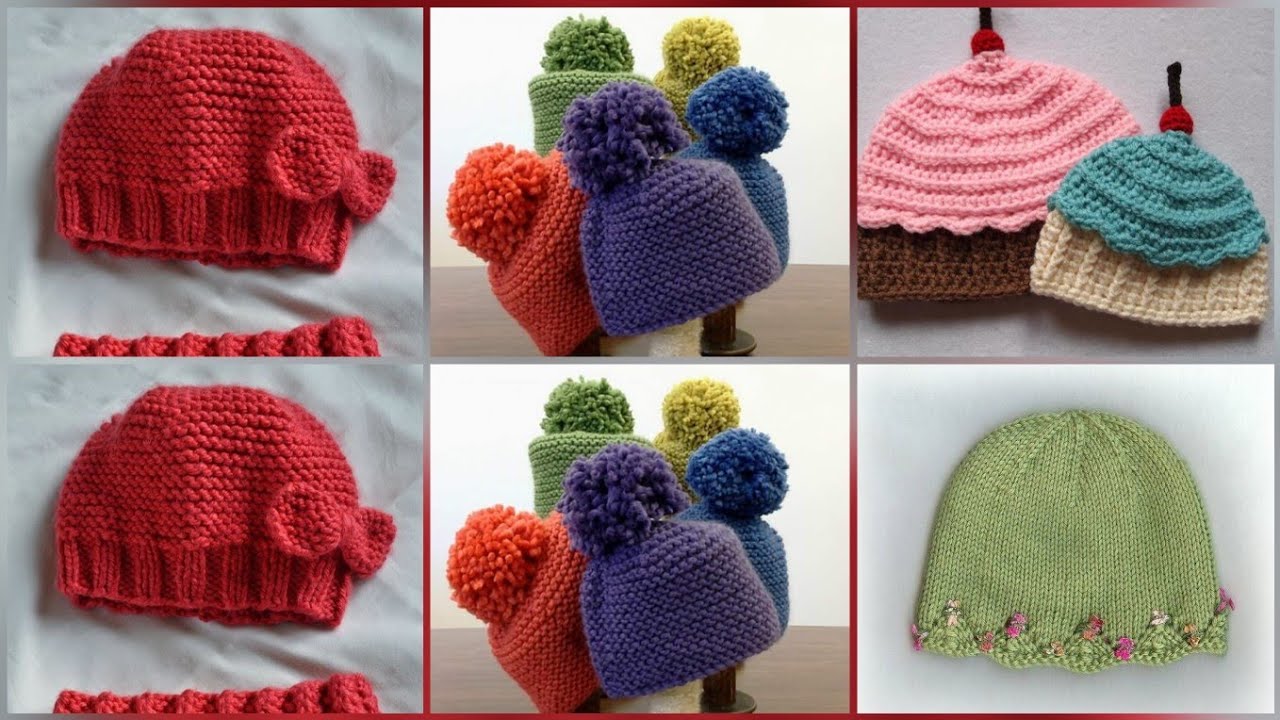 Hand Knitting Cap Designs for Baby Girls & Boys/Woolen Cap Design/Kids Cap Design/Baby Hat