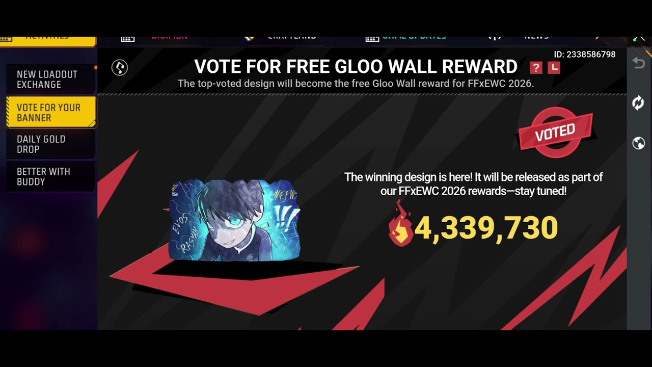 Free fire vote for event free global rewards