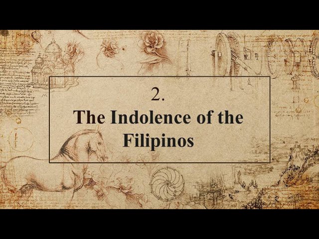 indolence of the filipino