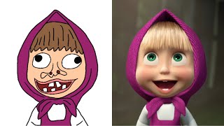Masha And The Bear Jam Day Funny Drawing Meme Editz Of Moviez