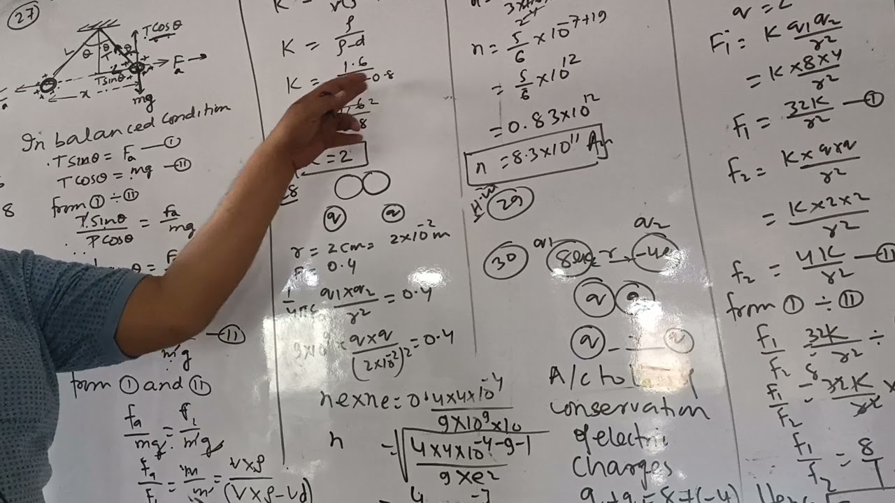 Important numericals Based on Electrostatics