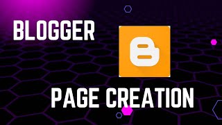 How to create the page in blogger