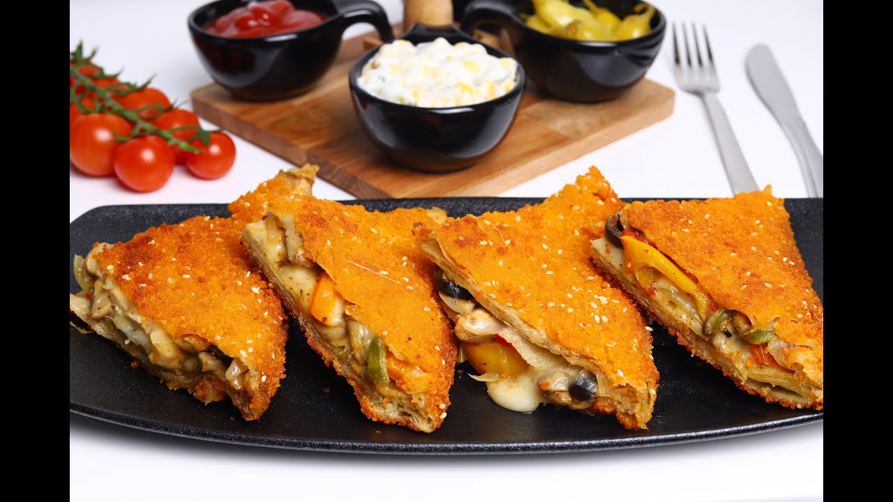 الفطيرة الملكية الذهبية والمقرمشة بدون عجن ولا فرن وبحشوة رائعة مثل المطاعم واطيب/اكلات سهلة وسريعة