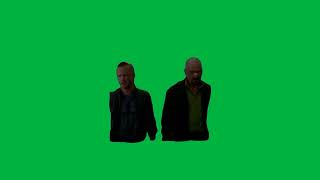 Walter White And Jesse Walking Together Green Screen