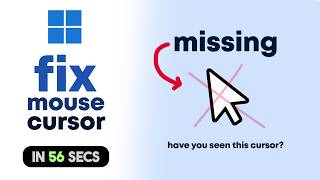 How to FIX Missing Mouse Cursor - Mouse Pointer Not Working/Disappeared