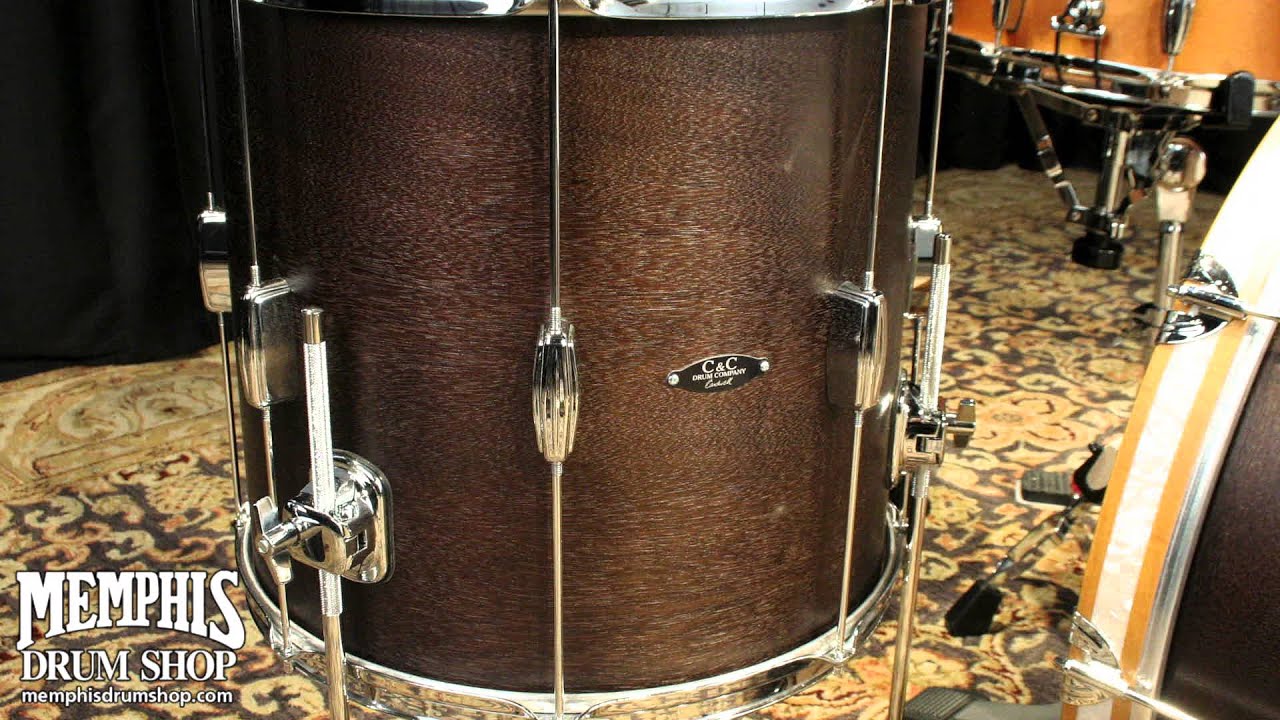 C&C Custom Player Date I Big Band Rock Drum Set 24/13/16 - Walnut Satin Stain