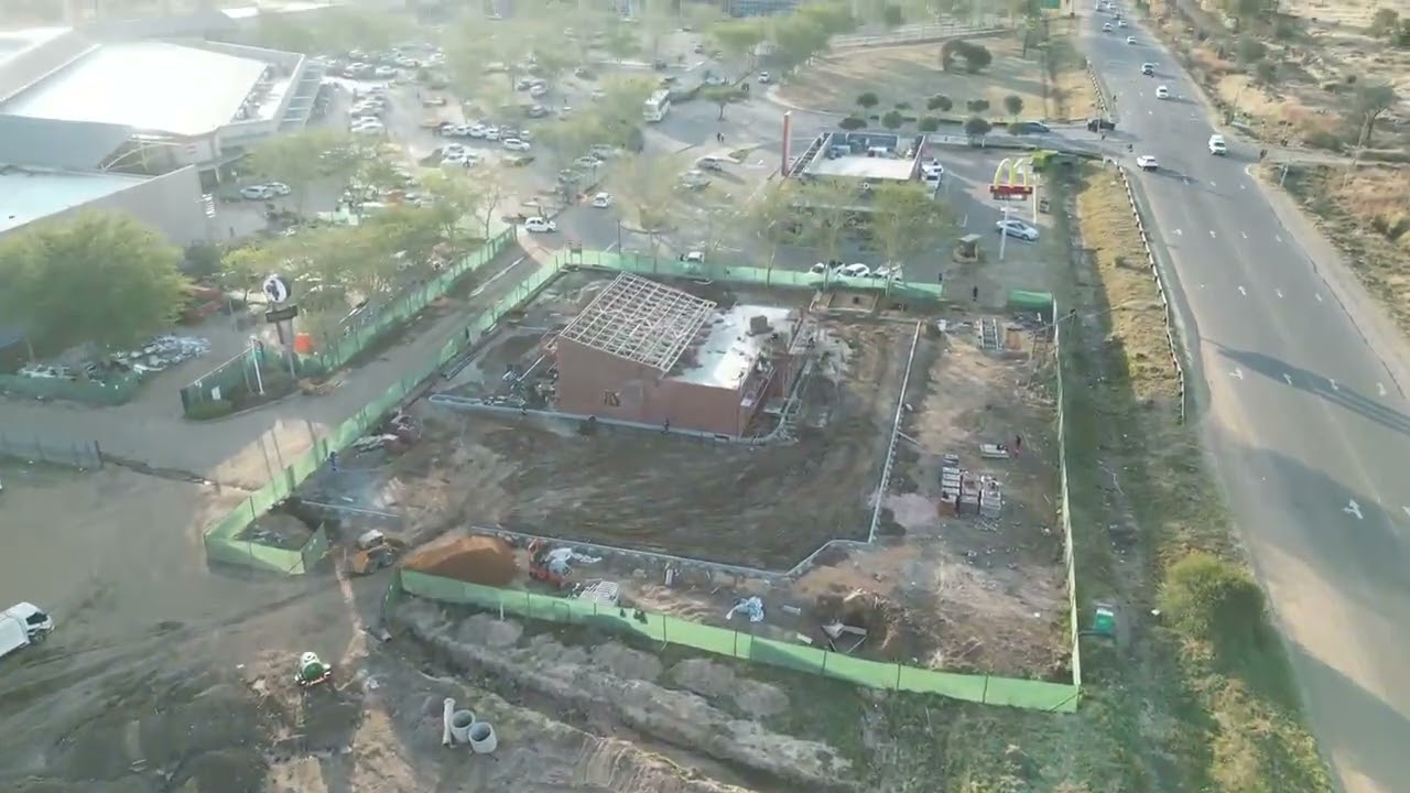 Aerial View of Expert Roof Truss Installation - Designer Roof Trusses