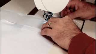 Sewing a Curved Skirt Waistband Without Pins Demo