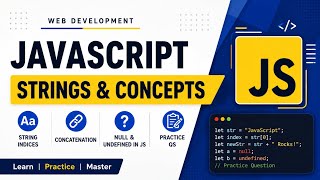 JS String Indices, Concatenation & Null vs Undefined 🔥 #webdevelopment #javascript #tutorial #tech 