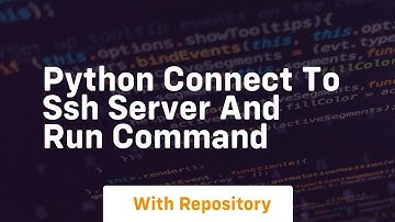python connect to ssh server and run command