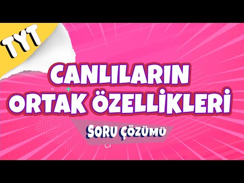 Canlıların Ortak Özellikleri Soru Çözümleri | TYT Biyoloji 2022 #hedefekoş