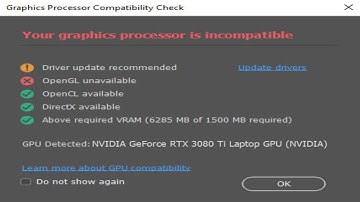 📸 Your graphics processor is incompatible OpenGL unavailable - fix