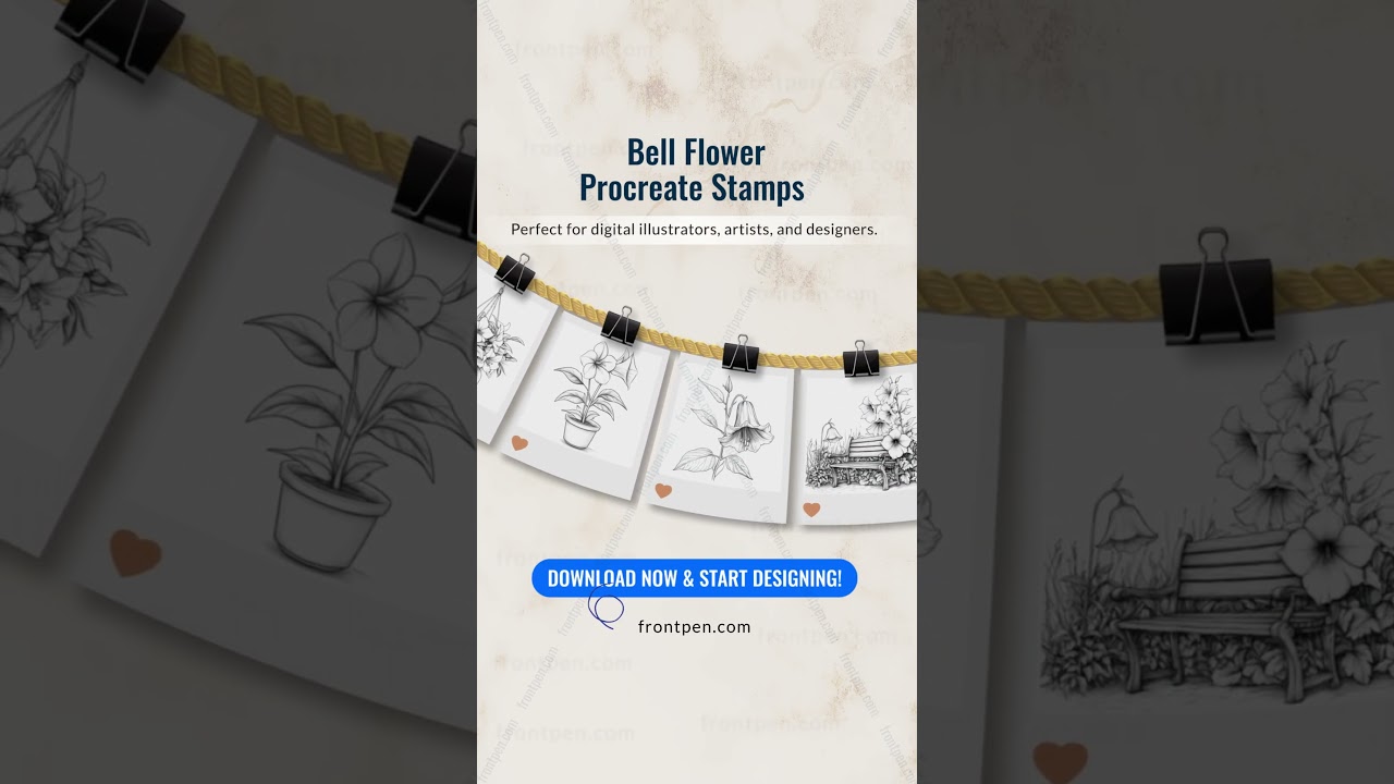 Bell Flower Procreate Stamps 