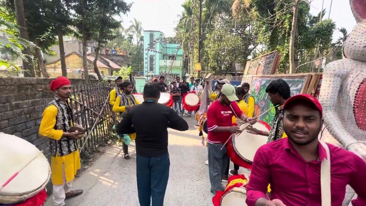 Non Stop Fire 🔥 performance by Jai Mata Di Dhol Tasha || Kalpana Samiti || Kalna Saraswati Pujo 2025