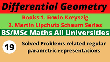 19. Solved Problems related regular parametric representation | Differential Geometry