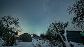 Таймлапсы звездного неба над Черняковицами в морозные ночи 2-3 и 6-7 января 2024 г.