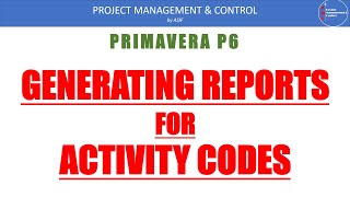 Activity Codes From P6 to Excel