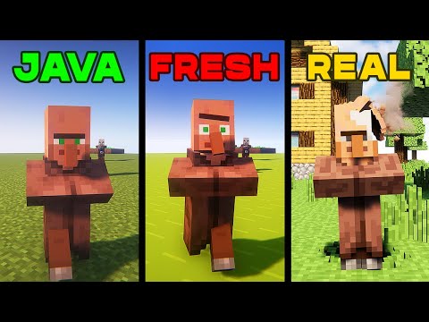 minecraft animations java vs fresh vs realistic