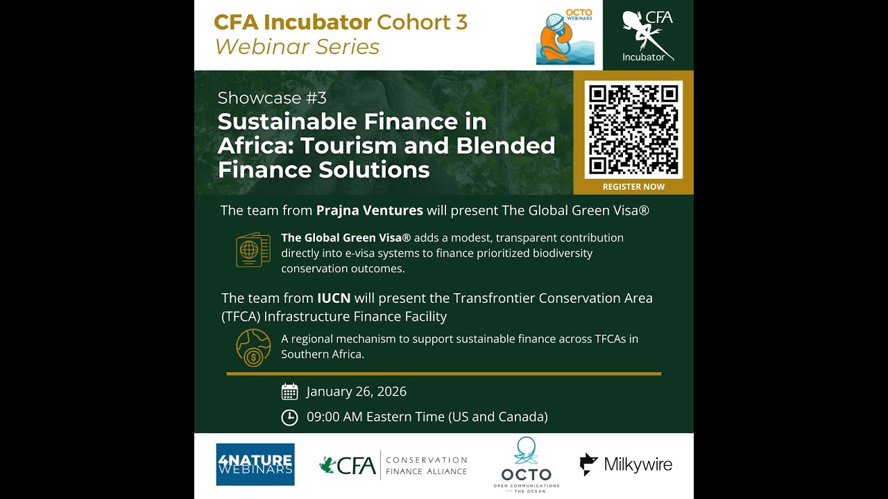 CFA Incubator Showcase #3: Sustainable Finance in Africa: Tourism and Blended Finance Solutions