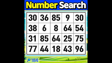 Number Match.Dementia Prevention Quiz for Enhancing Focus【Memory | brain game | Quiz 】#184