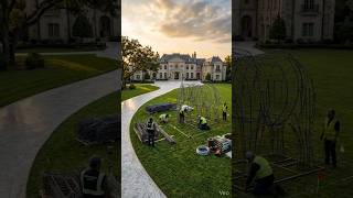 Giant Elephant Topiary Timelapse | Luxury Mansion Lawn Transformation #shorts