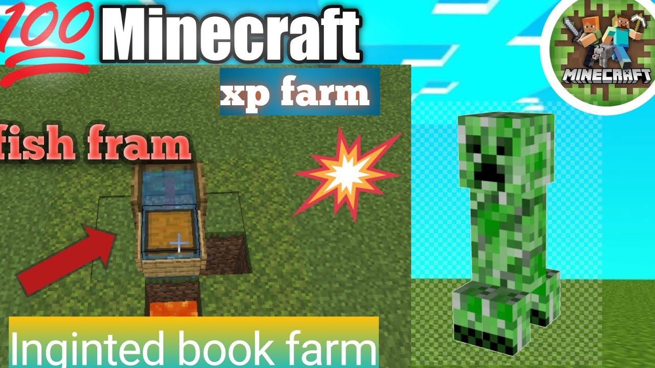 #_minecraft _fish _farm video in amazing three farms in one # xp farm ...
