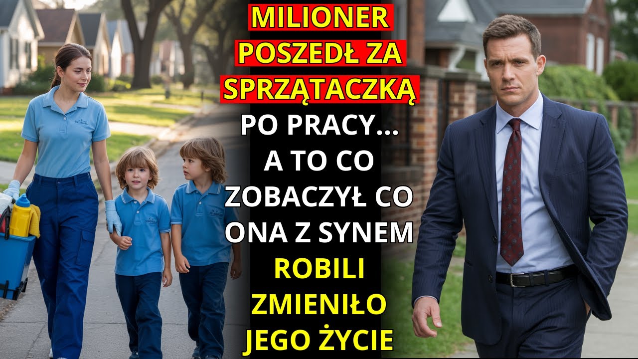 MILIONER POSZEDŁ ZA SPRZĄTACZKĄ PO PRACY… A TO CO ZOBACZYŁ CO ONA Z SYNEM ROBILI ZMIENIŁO JEGO ŻYCIE