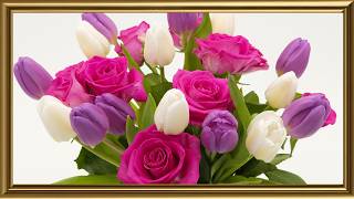 Roses & Tulips Framed TV Art 4k #SilentTVArt #FrameTVArt #SamsungFrameTV #TVArtNoMusic  #FloralTVArt screenshot 5