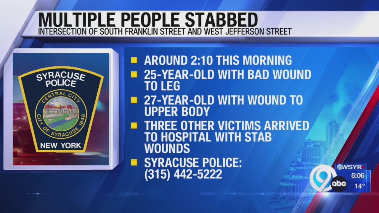 Multiple people stabbed during alleged altercation in Armory Square