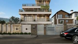 Luxury Modern Front Elevation Design | Elegant G+2 House Exterior screenshot 4