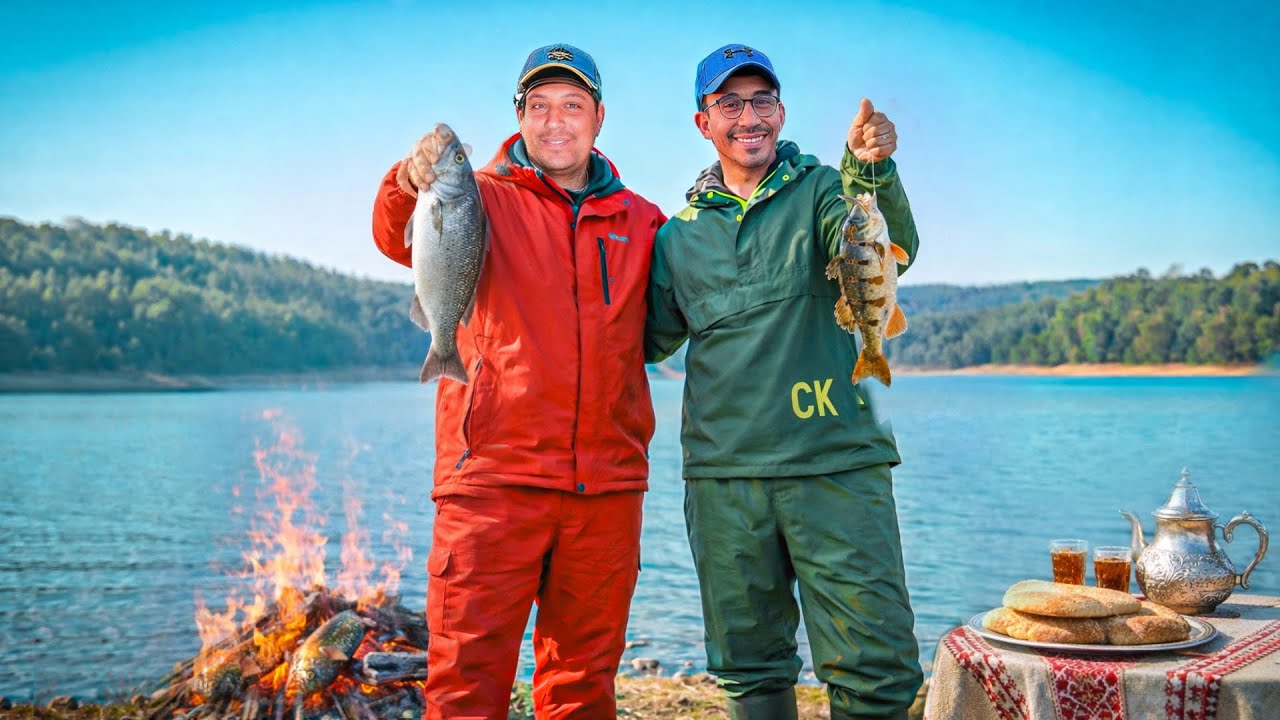 صيد وطبخ سمك النون في سد الدورات | مغامرة نارية وطبخ على الحطب وسط الطبيعة