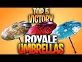 TOP 5 VICTORY ROYALE UMBRELLAS IN FORTNITE BATTLE ROYALE (Ranking Every Victory Royale Umbrella)