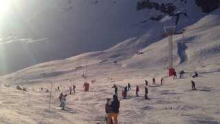 Val Thorens - coming down the mountain drunk after brilliant APRES SKI!