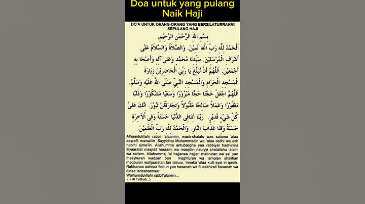 Doa Saat bersilaturahim dengan orang yang pulang naik haji #doapulanghaji #ibadahhaji #shorts