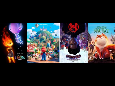 4 New Animated Movies: Pixar Elemental, Super Mario Bros., Spider-man, and  Amazing Maurice.