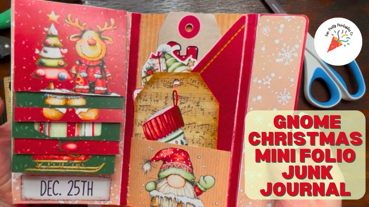 Gnome Christmas Folio Junk Journal Tutorial