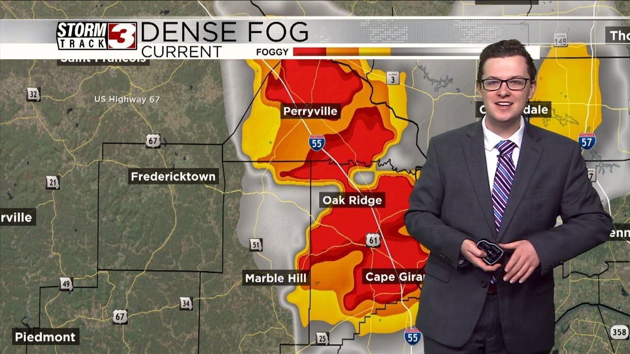 Dense fog in southeast Missouri