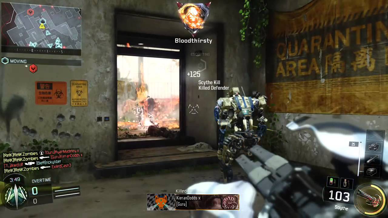 CoD Black Ops 3 Multiplayer Map Evac - Mini Gun Fun