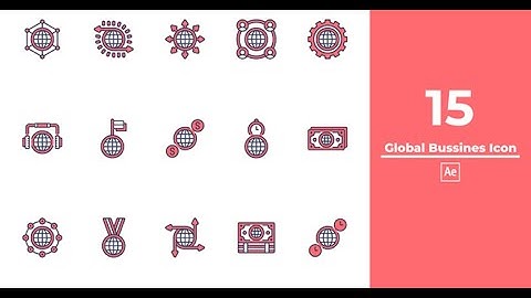 Global Bussines Icon After Effects | After Effects template - Envato elements